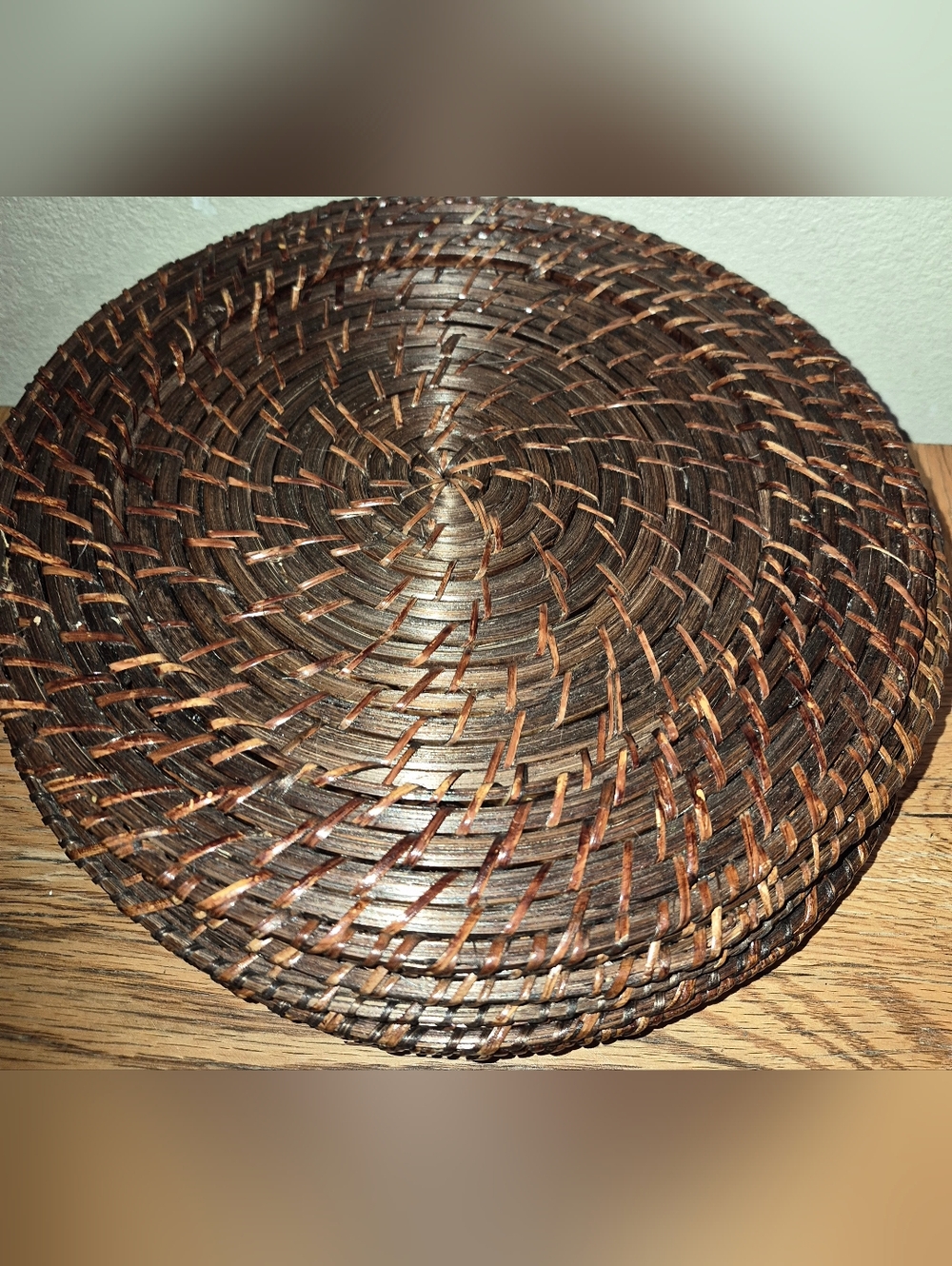 7 Woven Charger Rattan Wicker 13" Round Place Settings Boho Country - Picture 2 of 3